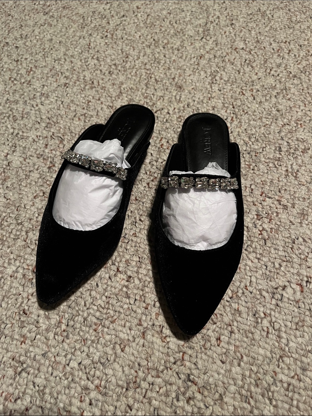 J. Crew Velvet Mules